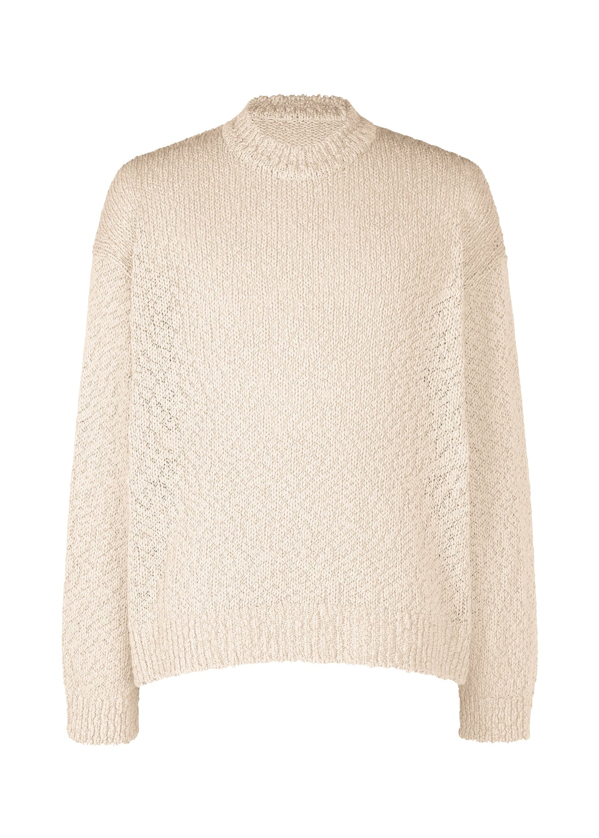 A product shot of the HOMME PLISSÉ ISSEY MIYAKE RISOTTO KNIT top in beige (40).