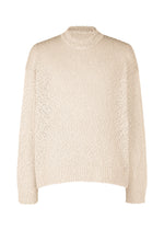 A product shot of the HOMME PLISSÉ ISSEY MIYAKE RISOTTO KNIT top in beige (40).