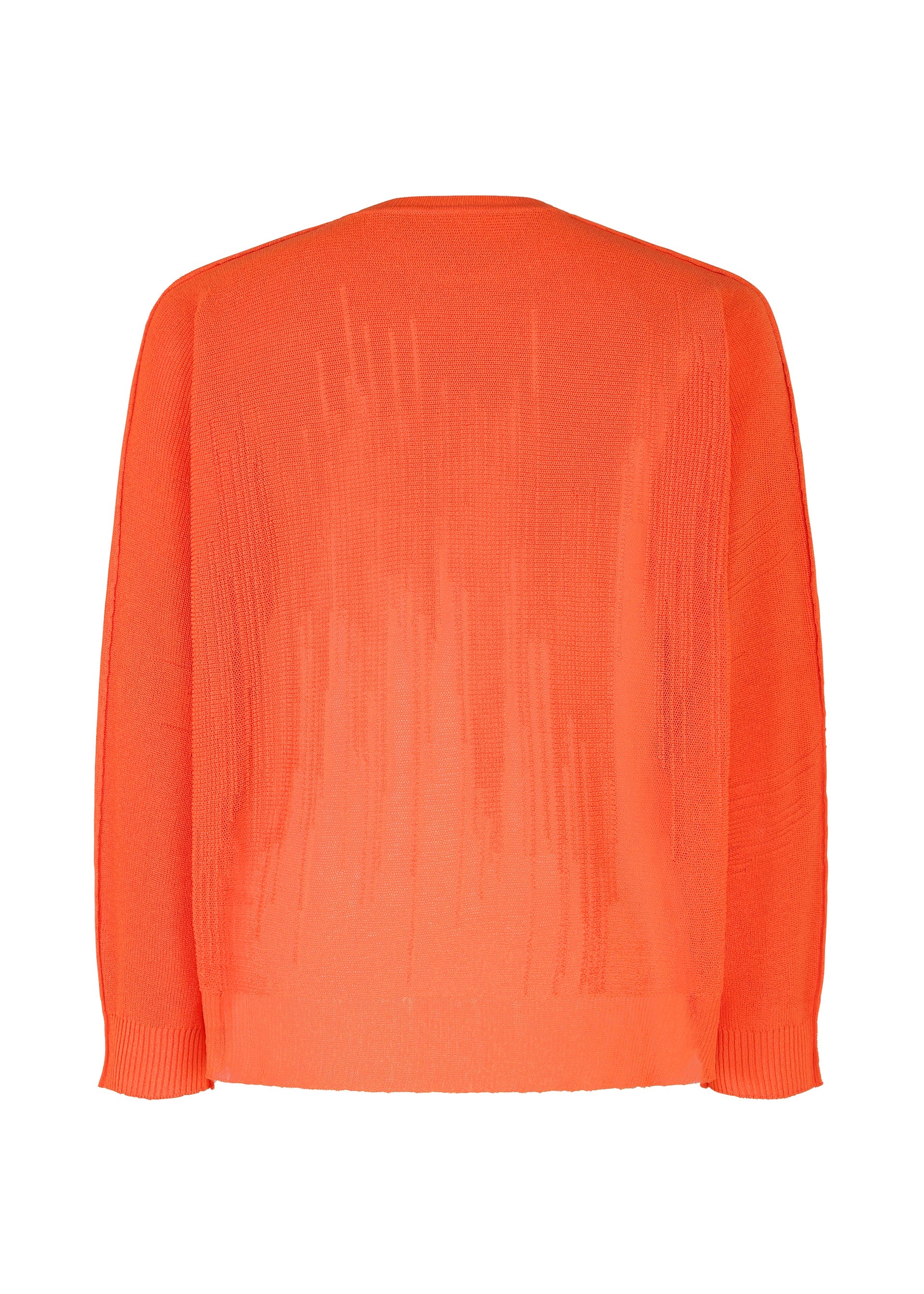 A detail shot of the HOMME PLISSÉ ISSEY MIYAKE BRUSH CLOSE UP KNIT top.