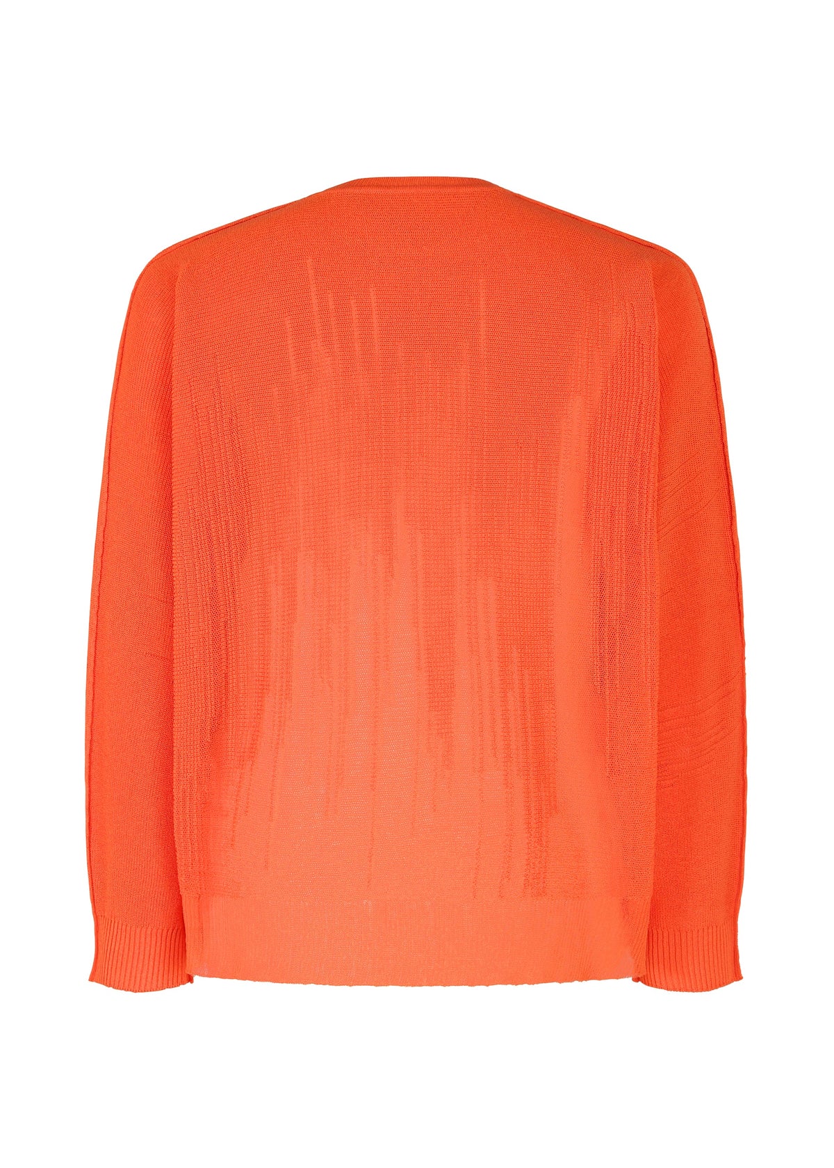 A detail shot of the HOMME PLISSÉ ISSEY MIYAKE BRUSH CLOSE UP KNIT top.