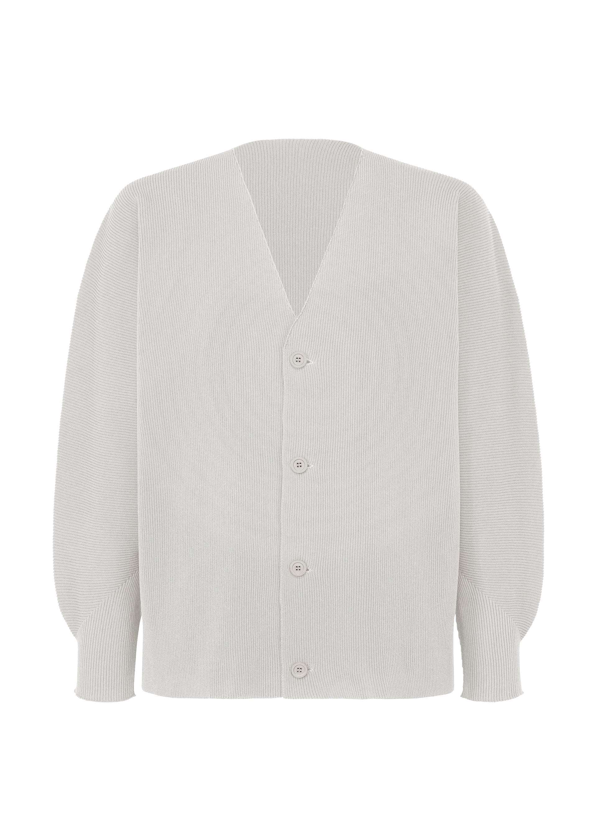 A product shot of the HOMME PLISSÉ ISSEY MIYAKE BASIC KNIT clothing in light grey (11).