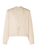 A product shot of the HOMME PLISSÉ ISSEY MIYAKE RISOTTO KNIT cardigan in beige (40).