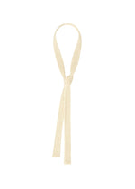 A product shot of the HOMME PLISSÉ ISSEY MIYAKE MESH PLEATS TIE tie in white.