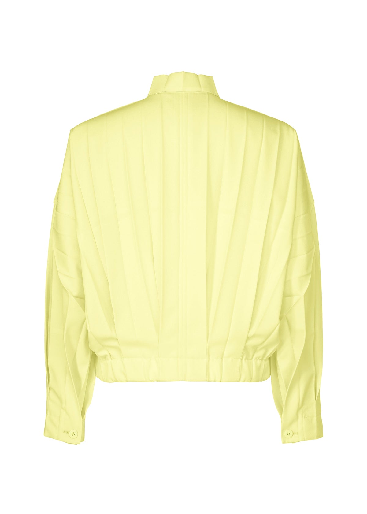 A detail shot of the HOMME PLISSÉ ISSEY MIYAKE EDGE ENSEMBLE jacket.