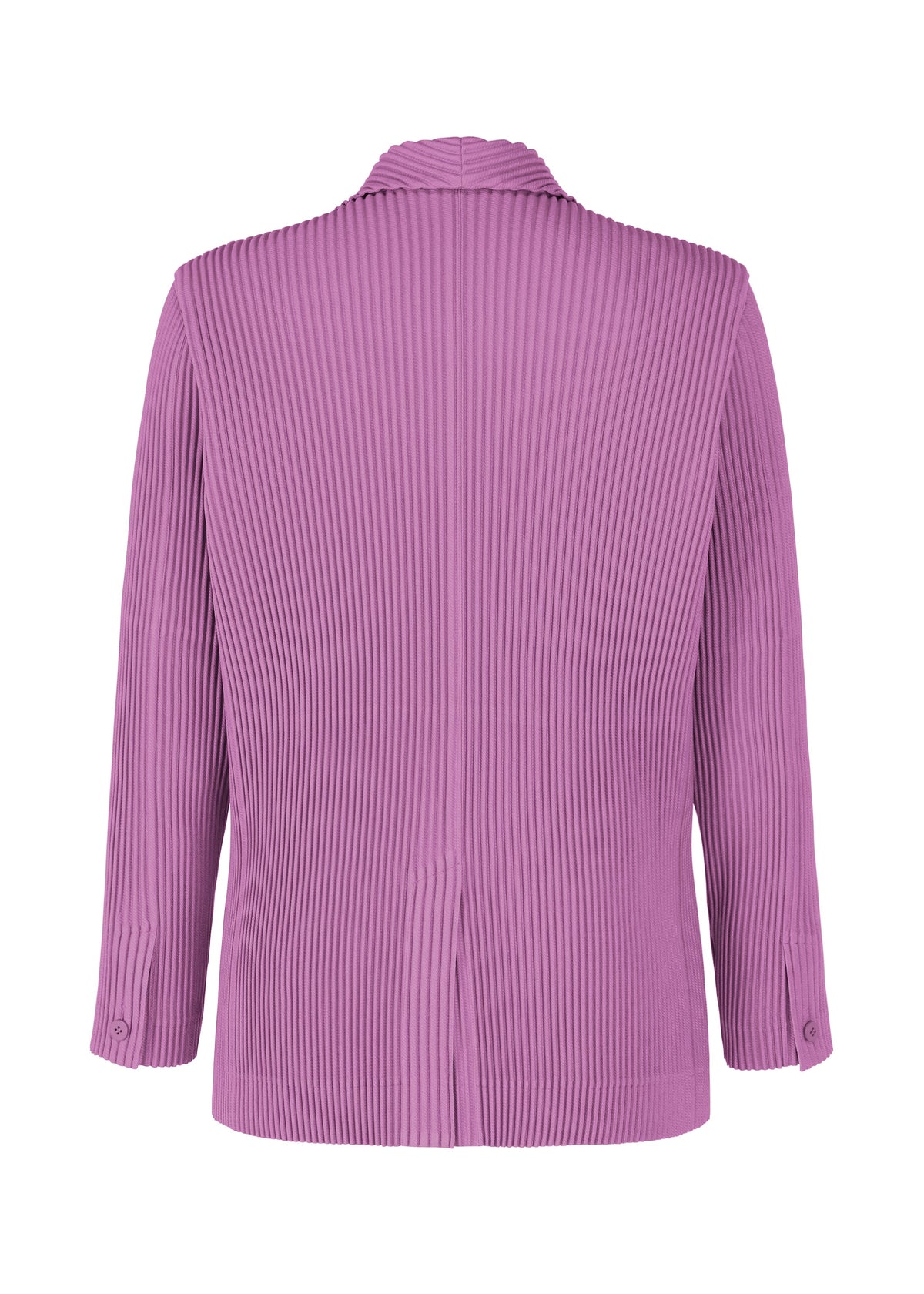 A detail shot of the HOMME PLISSÉ ISSEY MIYAKE KERSEY PLEATS jacket.
