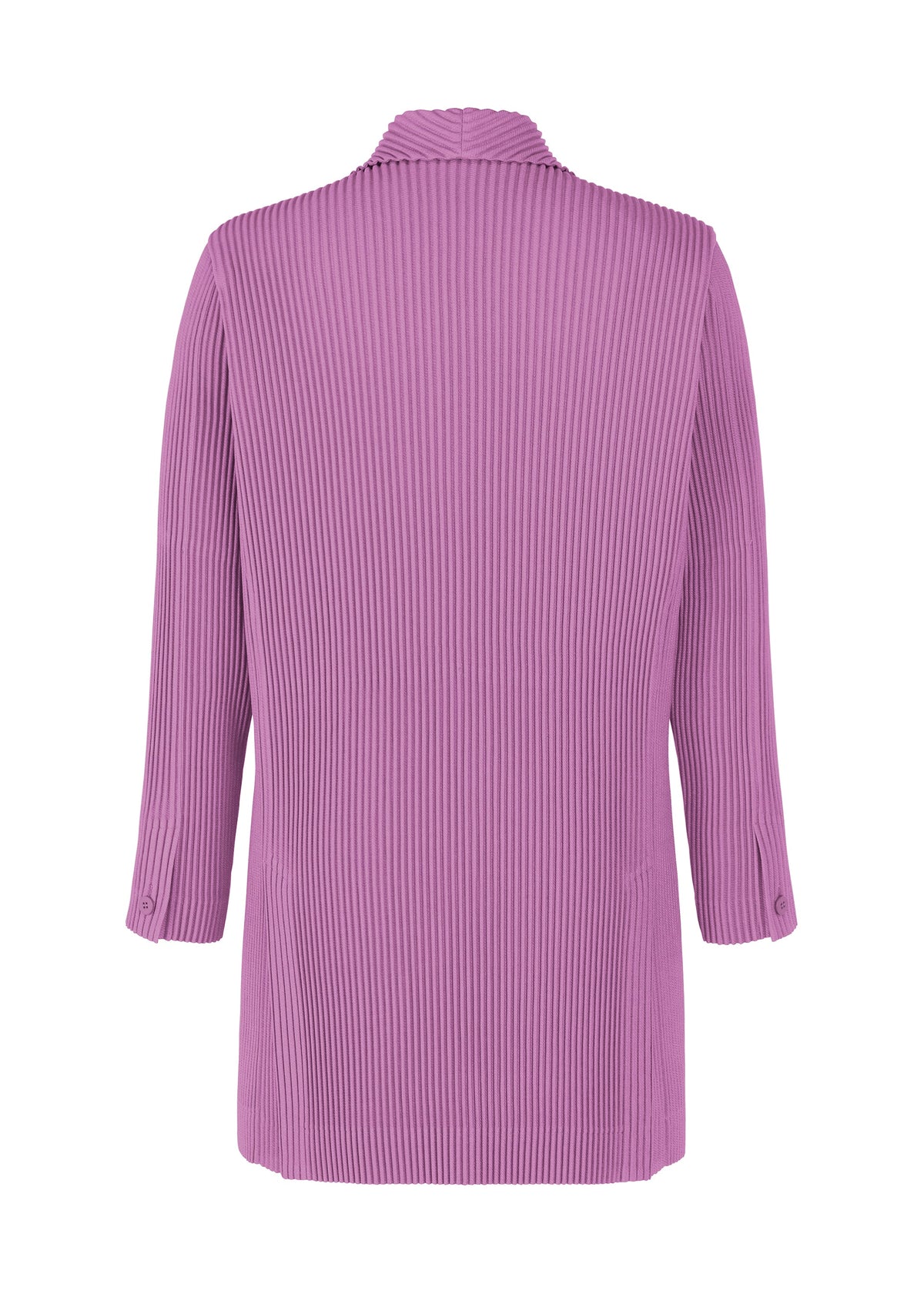 A detail shot of the HOMME PLISSÉ ISSEY MIYAKE KERSEY PLEATS jacket.