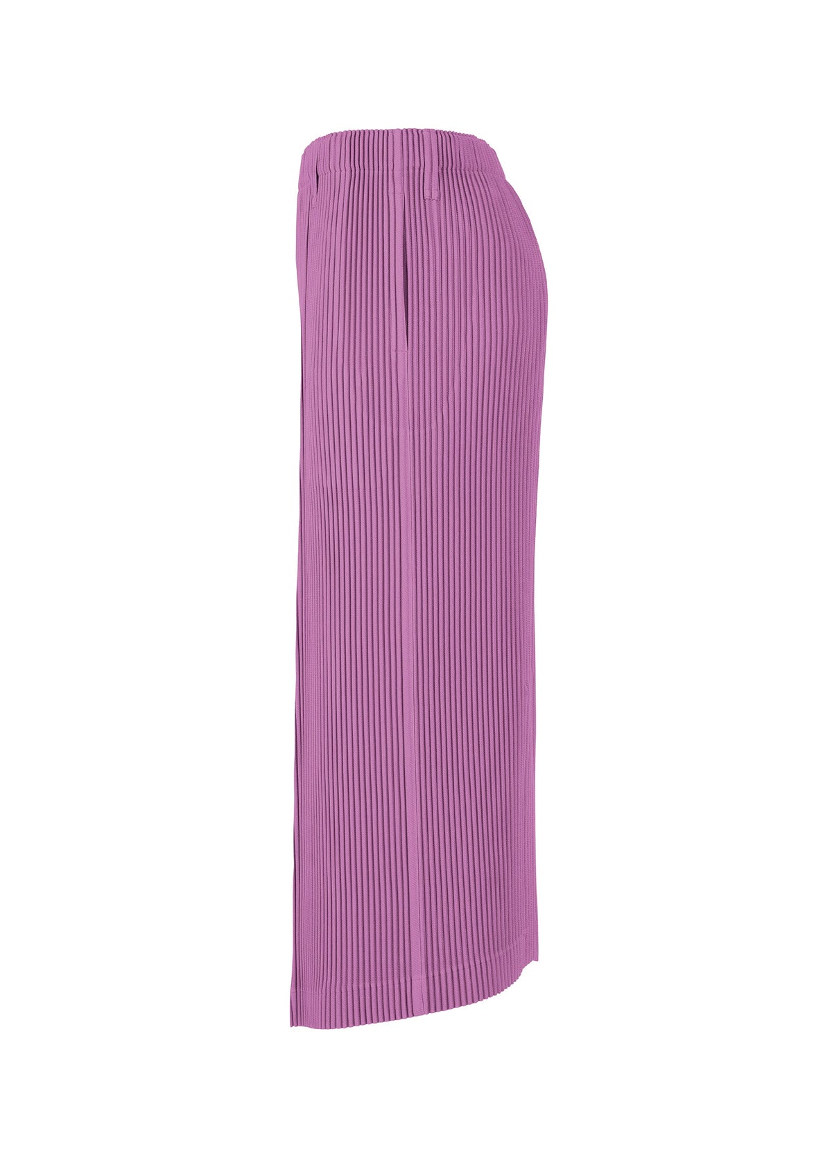 A detail shot of the HOMME PLISSÉ ISSEY MIYAKE KERSEY PLEATS trousers.
