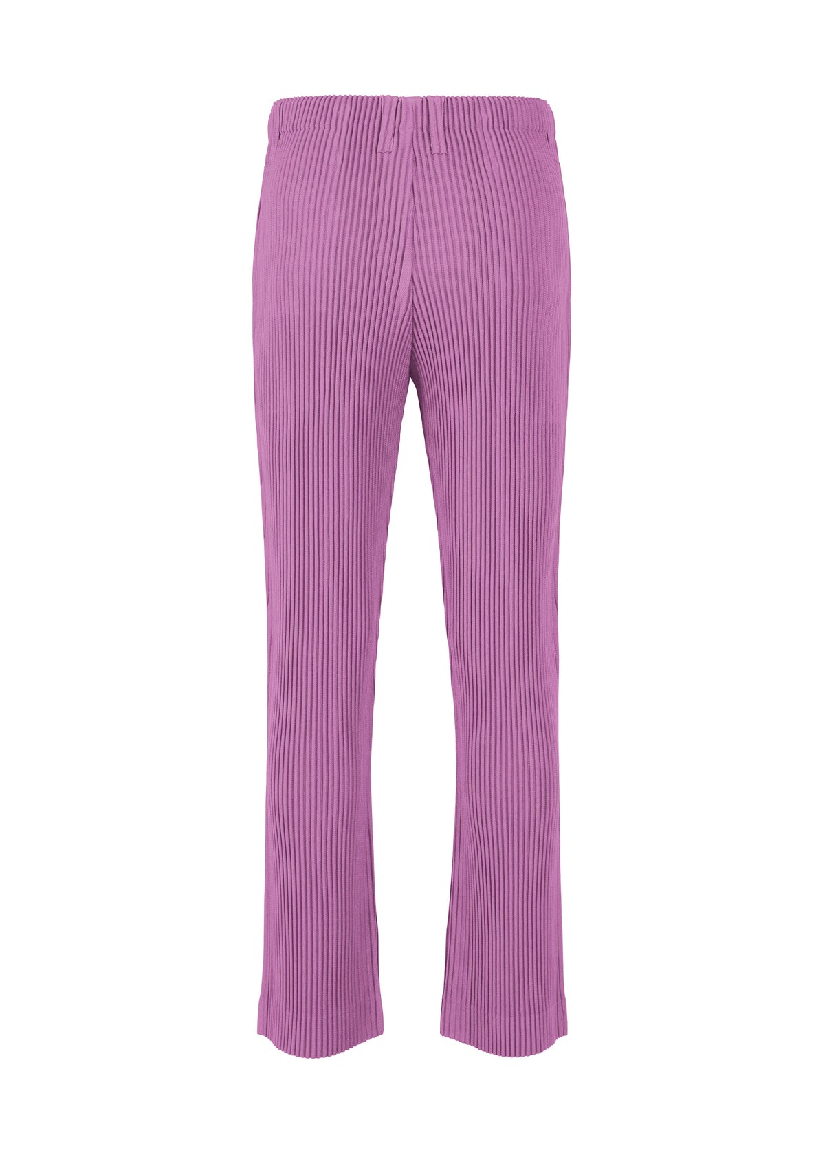 A detail shot of the HOMME PLISSÉ ISSEY MIYAKE KERSEY PLEATS trousers.