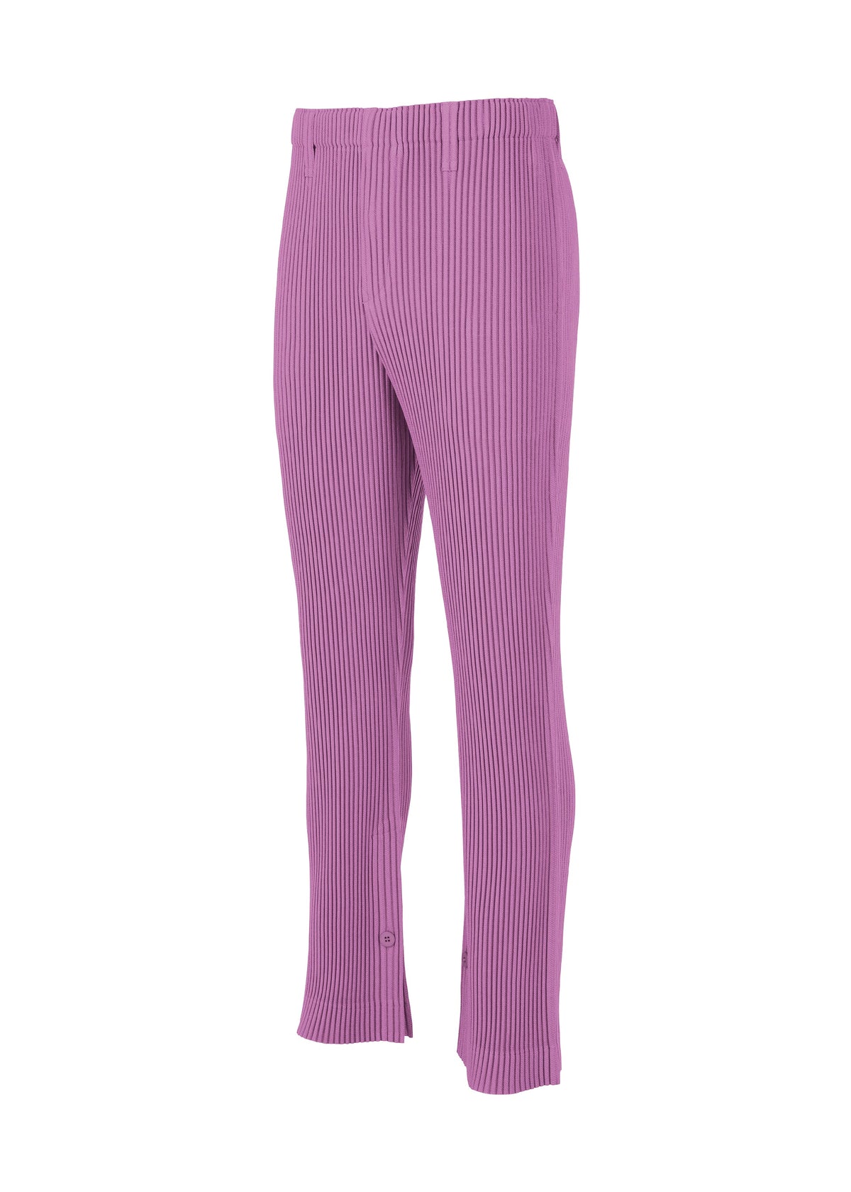 A detail shot of the HOMME PLISSÉ ISSEY MIYAKE KERSEY PLEATS trousers.