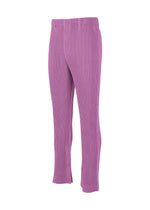 A detail shot of the HOMME PLISSÉ ISSEY MIYAKE KERSEY PLEATS trousers.