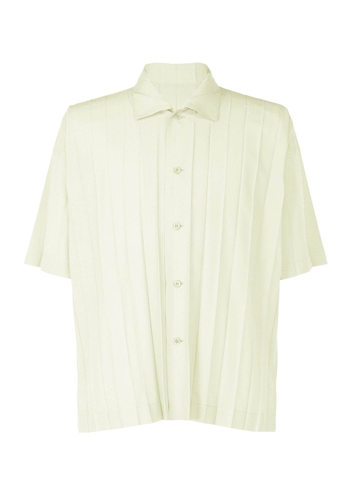 A product shot of the HOMME PLISSÉ ISSEY MIYAKE EDGE SHIRT shirt in white.