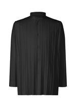 A product shot of the HOMME PLISSÉ ISSEY MIYAKE EDGE SHIRT shirt in black.
