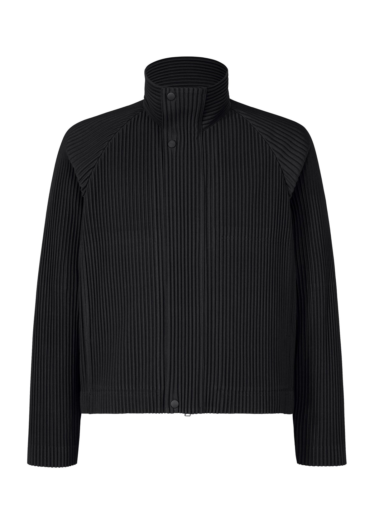 A product shot of the HOMME PLISSÉ ISSEY MIYAKE TAILORED PLEATS 1 jacket in black.