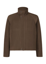 A product shot of the HOMME PLISSÉ ISSEY MIYAKE TAILORED PLEATS 1 jacket in shadow brown.