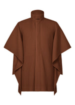 A product shot of the HOMME PLISSÉ ISSEY MIYAKE MOTION BLUR jacket in darkside brown.