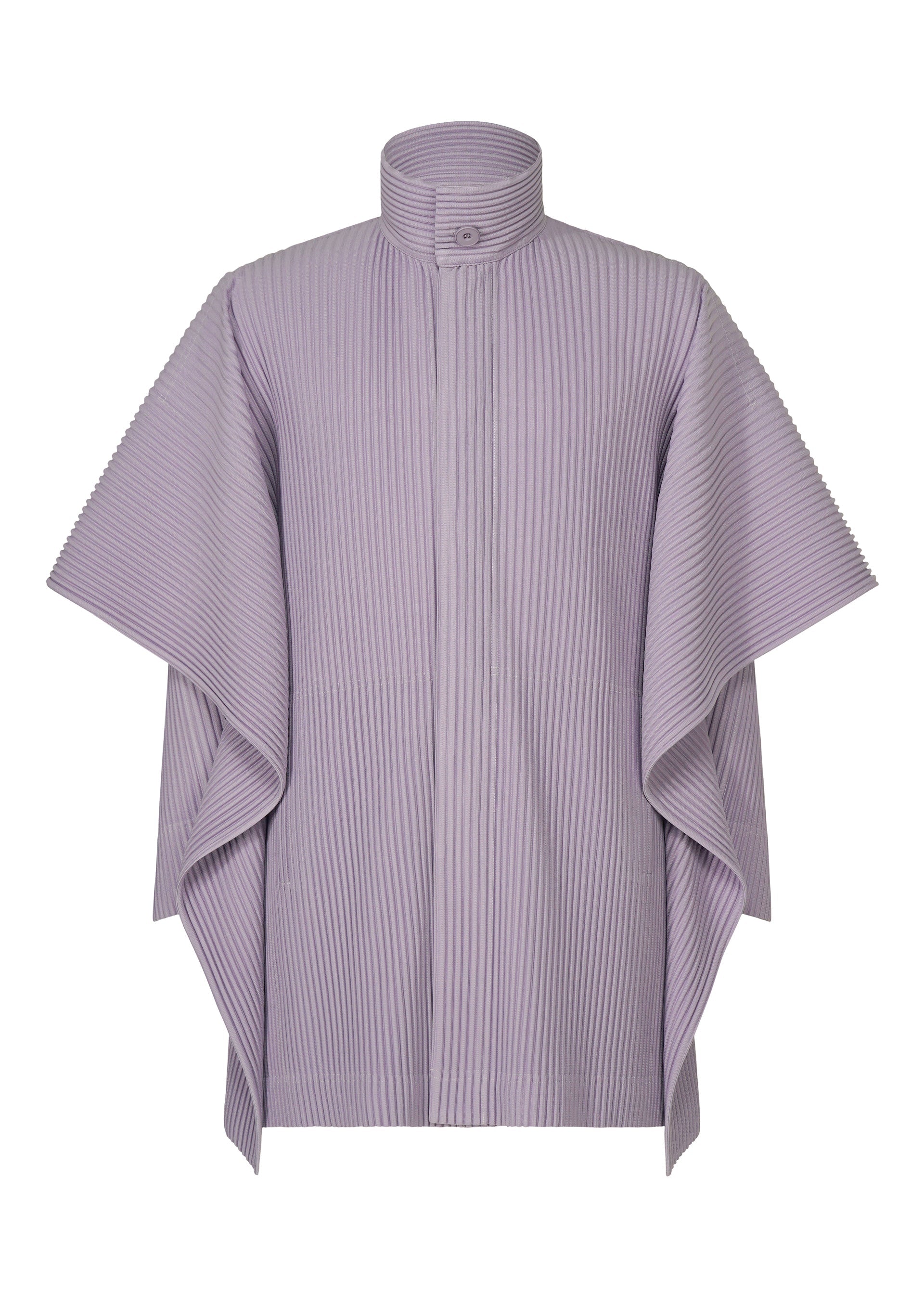A product shot of the HOMME PLISSÉ ISSEY MIYAKE MOTION BLUR jacket in gloom purple.