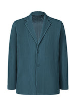 A product shot of the HOMME PLISSÉ ISSEY MIYAKE TAILORED PLEATS 1 jacket in shadow blue.