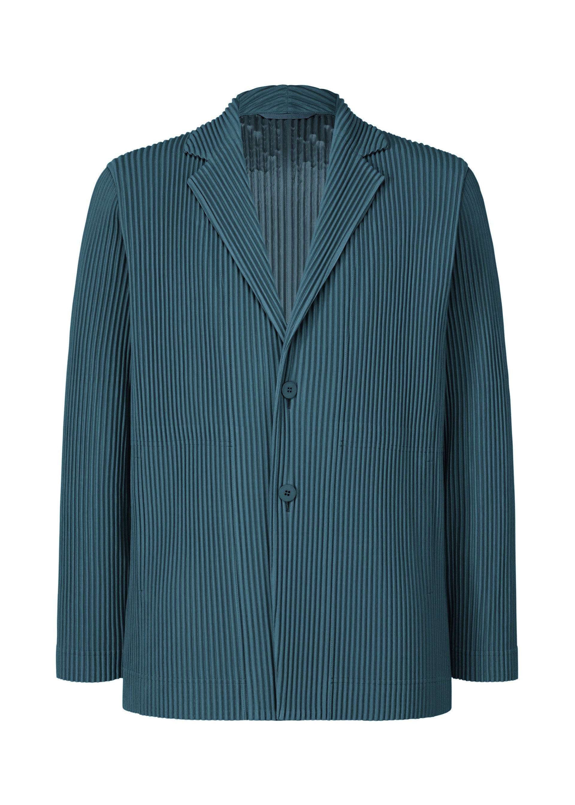 A product shot of the HOMME PLISSÉ ISSEY MIYAKE TAILORED PLEATS 1 jacket in shadow blue.