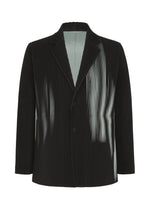 A product shot of the HOMME PLISSÉ ISSEY MIYAKE IN THE SHADOW jacket in shadow black.