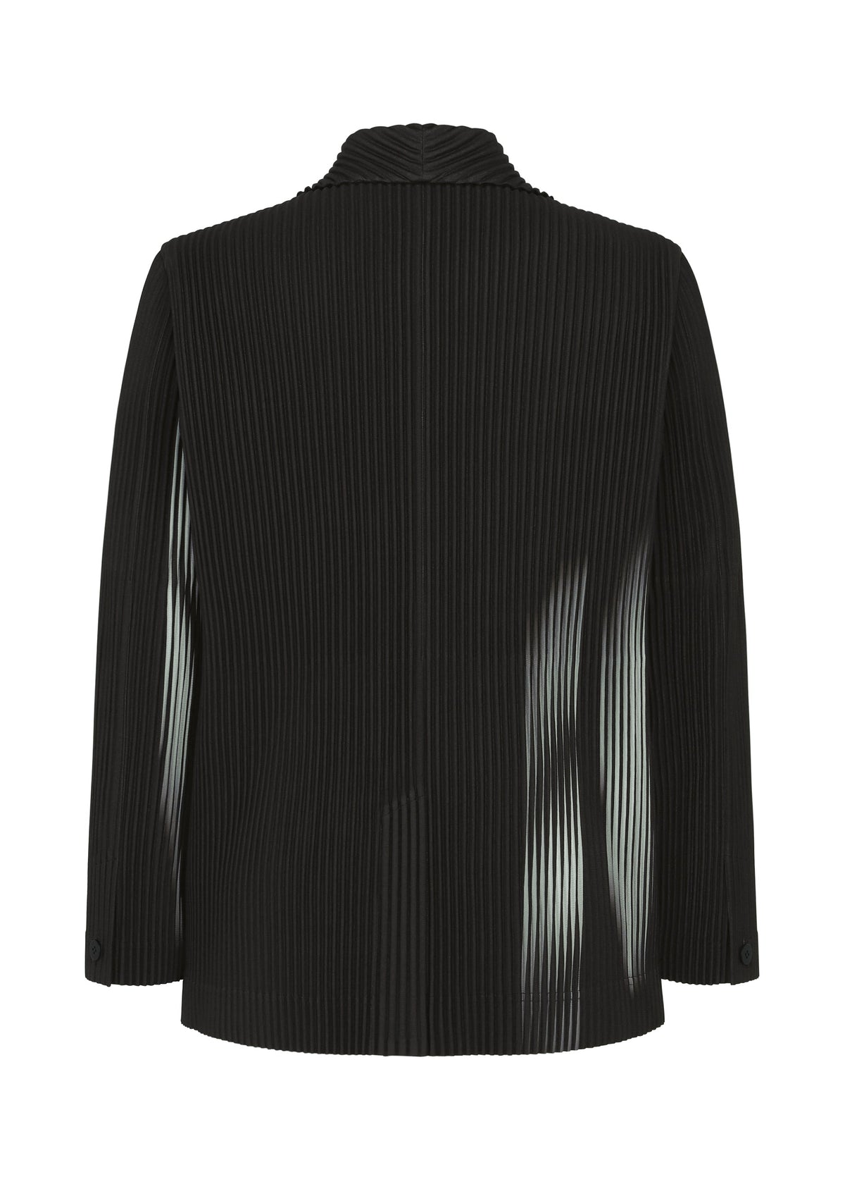 A detail shot of the HOMME PLISSÉ ISSEY MIYAKE IN THE SHADOW jacket.
