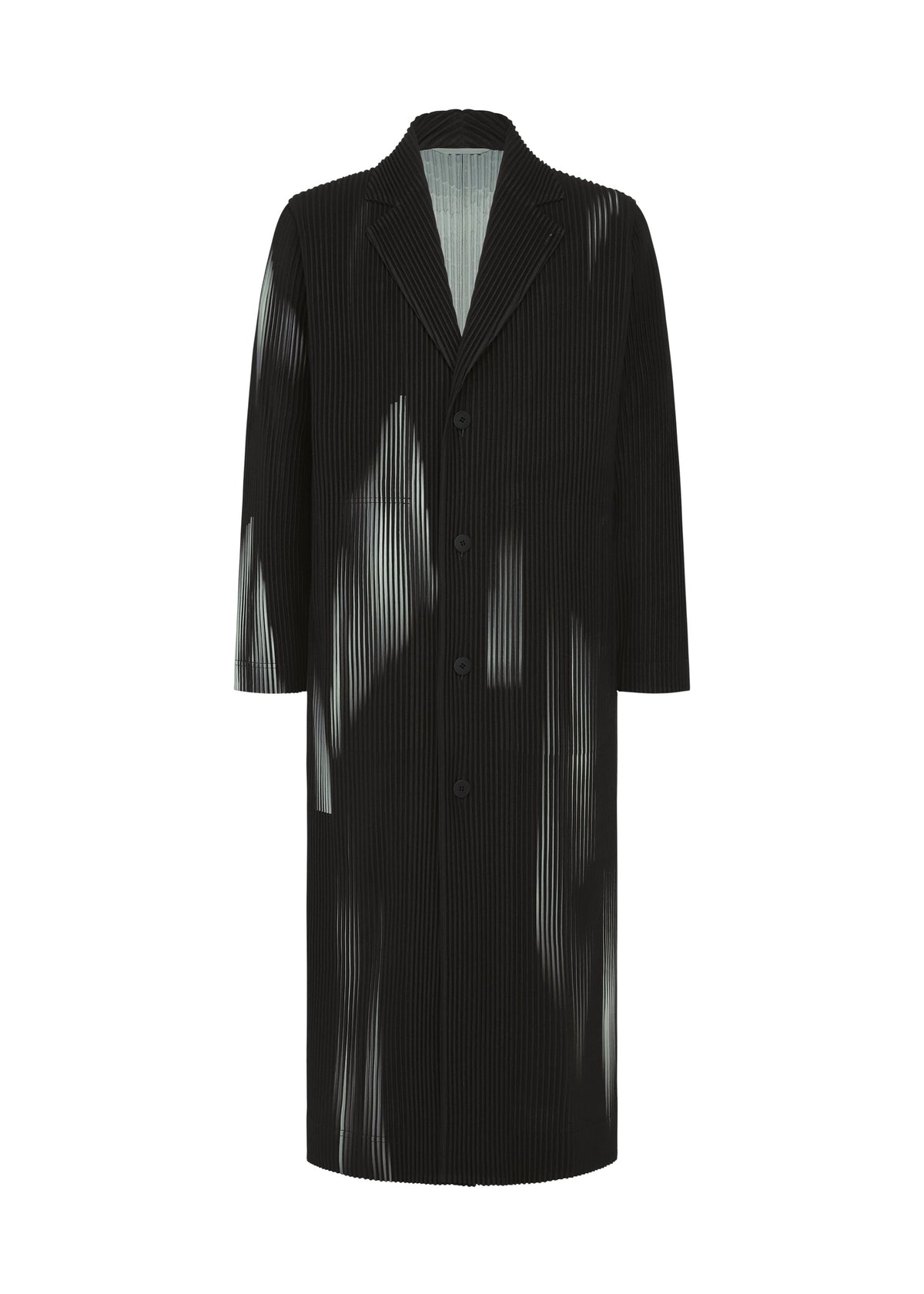A product shot of the HOMME PLISSÉ ISSEY MIYAKE IN THE SHADOW jacket in shadow black.