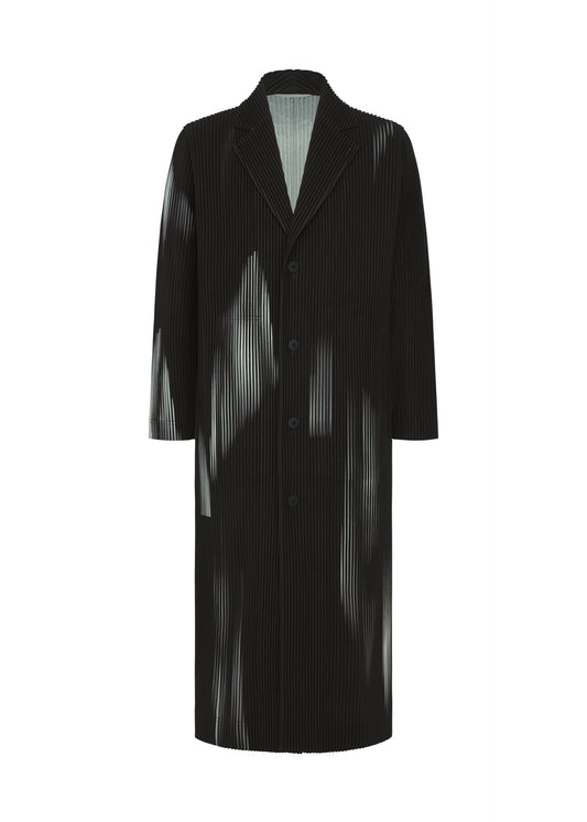 A product shot of the HOMME PLISSÉ ISSEY MIYAKE IN THE SHADOW jacket in shadow black.