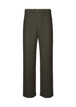 A product shot of the HOMME PLISSÉ ISSEY MIYAKE MONTHLY COLORS : JULY trousers in shade grayish brown.