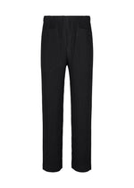 A product shot of the HOMME PLISSÉ ISSEY MIYAKE MONTHLY COLORS : OCTOBER trousers in black.