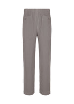 A product shot of the HOMME PLISSÉ ISSEY MIYAKE MONTHLY COLORS : OCTOBER trousers in dim gray.