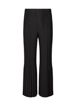 A product shot of the HOMME PLISSÉ ISSEY MIYAKE PLEATS BOTTOMS 1 trousers in black.