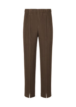 A product shot of the HOMME PLISSÉ ISSEY MIYAKE TAILORED PLEATS 1 trousers in shadow brown.