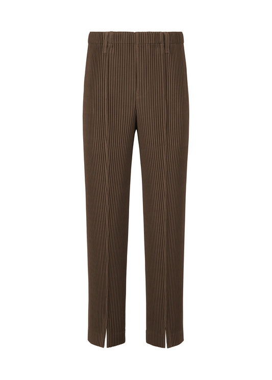 A product shot of the HOMME PLISSÉ ISSEY MIYAKE TAILORED PLEATS 1 trousers in shadow brown.
