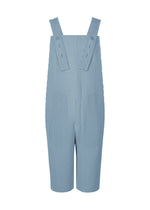 A product shot of the HOMME PLISSÉ ISSEY MIYAKE PLEATS BOTTOMS 1 jumpsuit in dim blue.