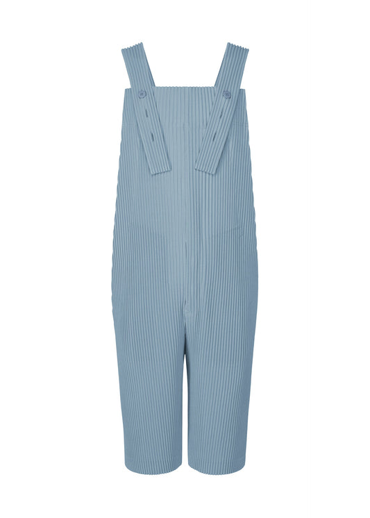 A product shot of the HOMME PLISSÉ ISSEY MIYAKE PLEATS BOTTOMS 1 jumpsuit in dim blue.