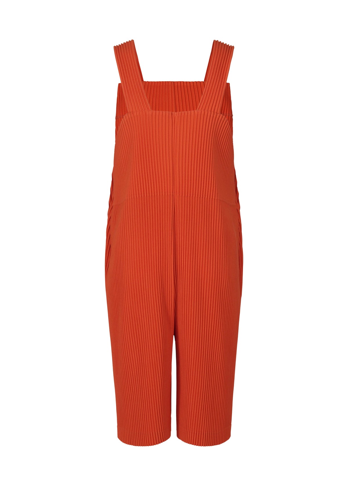 A detail shot of the HOMME PLISSÉ ISSEY MIYAKE PLEATS BOTTOMS 1 jumpsuit.
