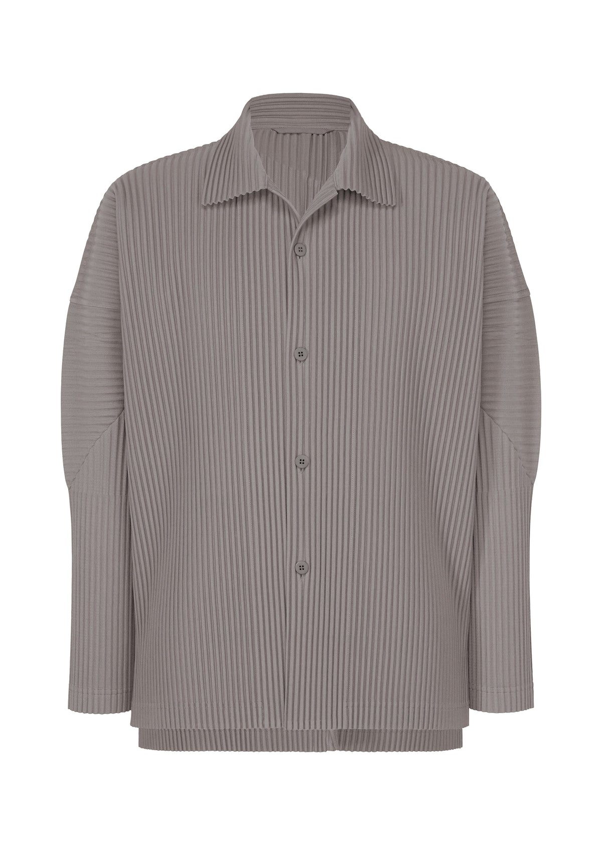 A product shot of the HOMME PLISSÉ ISSEY MIYAKE MONTHLY COLORS : OCTOBER shirt in dim gray.