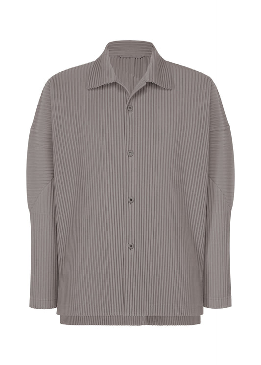 A product shot of the HOMME PLISSÉ ISSEY MIYAKE MONTHLY COLORS : OCTOBER shirt in dim gray.