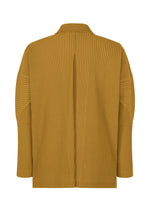A detail shot of the HOMME PLISSÉ ISSEY MIYAKE MONTHLY COLORS : OCTOBER shirt.