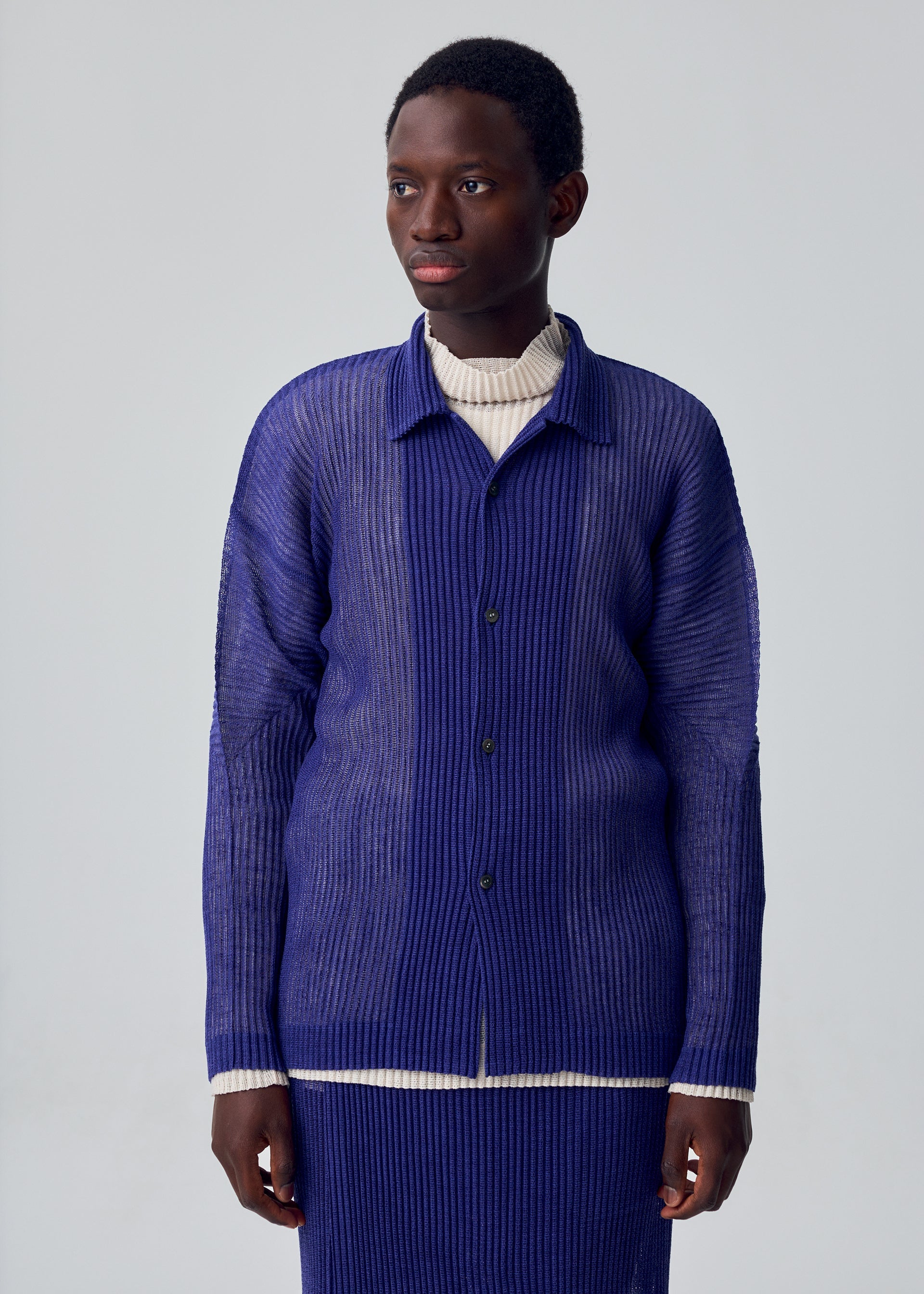 RUSTIC MESH Shirt Blue
