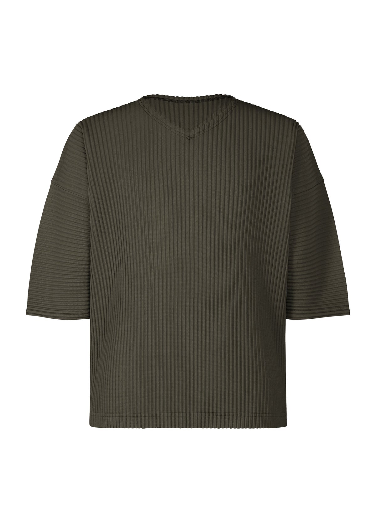 A product shot of the HOMME PLISSÉ ISSEY MIYAKE MONTHLY COLORS : JULY top in shade grayish brown.