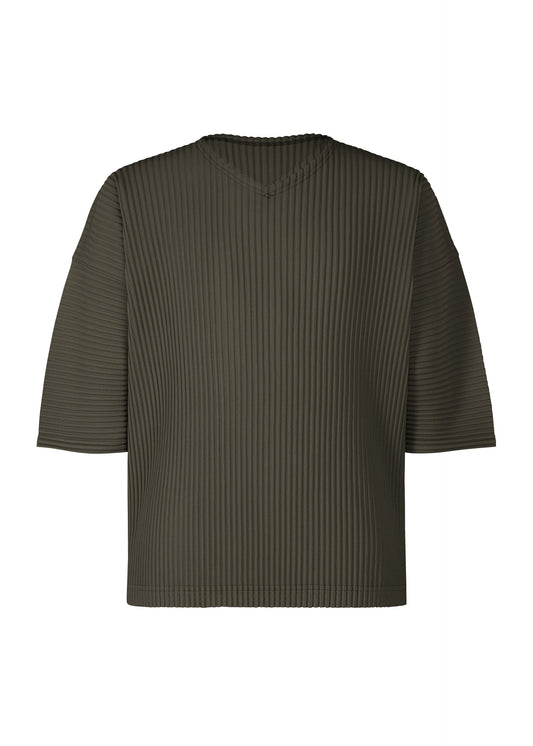 A product shot of the HOMME PLISSÉ ISSEY MIYAKE MONTHLY COLORS : JULY top in shade grayish brown.