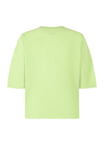 A product shot of the HOMME PLISSÉ ISSEY MIYAKE MONTHLY COLORS : JULY top in shine green.