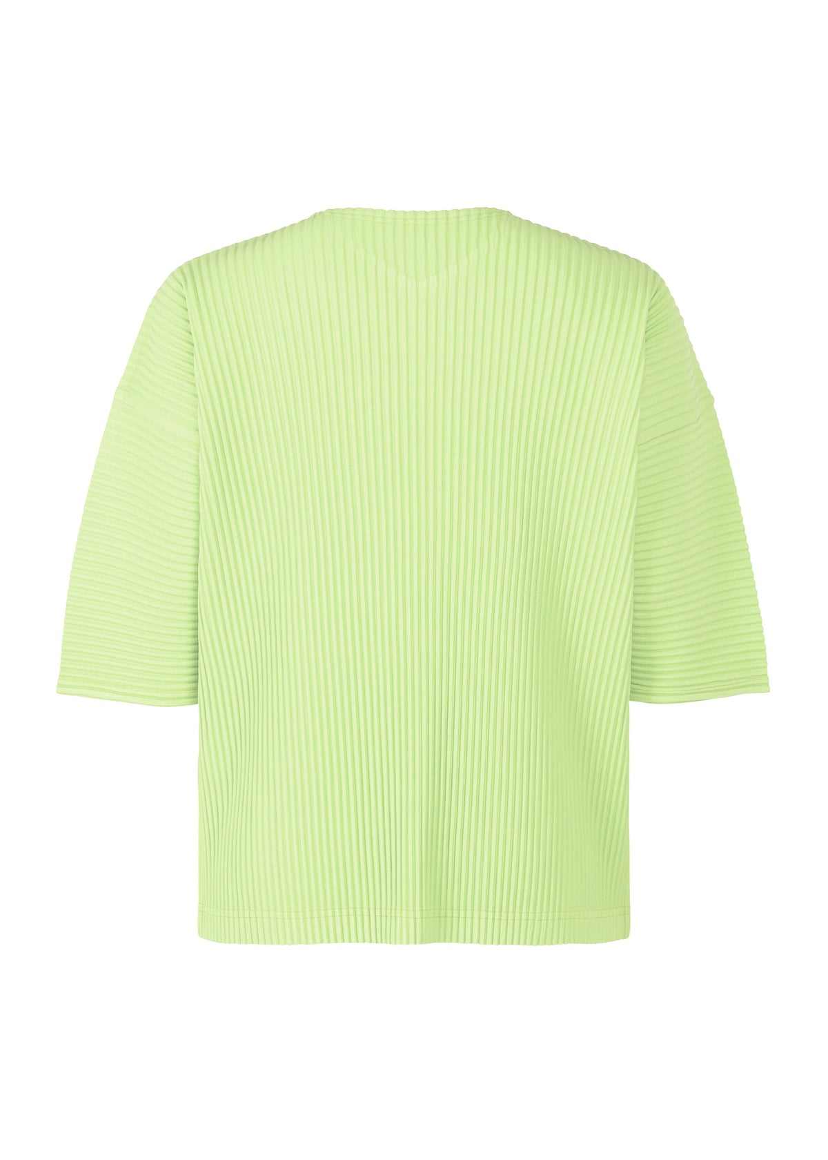 A detail shot of the HOMME PLISSÉ ISSEY MIYAKE MONTHLY COLORS : JULY top.