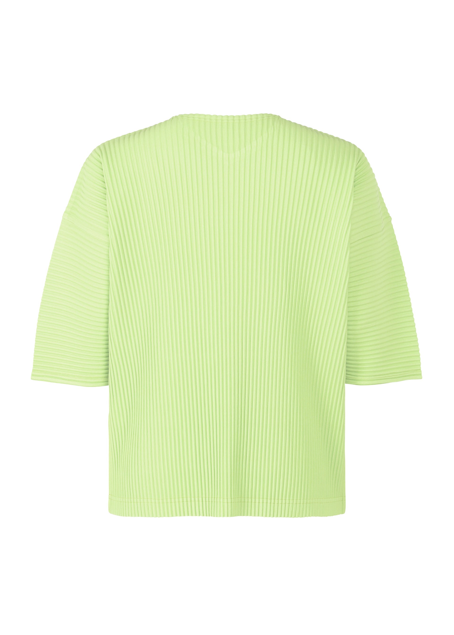 A detail shot of the HOMME PLISSÉ ISSEY MIYAKE MONTHLY COLORS : JULY top.