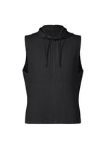 A product shot of the HOMME PLISSÉ ISSEY MIYAKE MONTHLY COLORS : SEPTEMBER top in black.