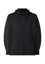 A product shot of the HOMME PLISSÉ ISSEY MIYAKE MONTHLY COLORS : OCTOBER top in black.