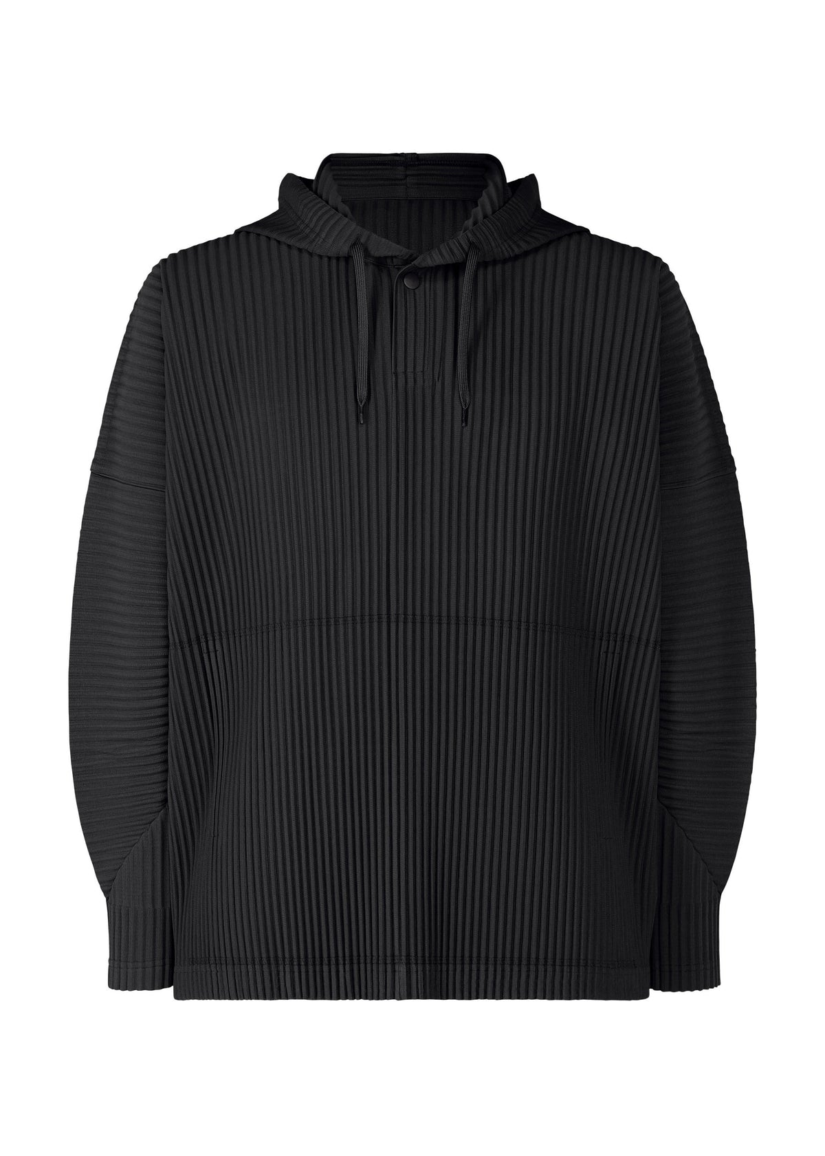 A product shot of the HOMME PLISSÉ ISSEY MIYAKE MONTHLY COLORS : OCTOBER top in black.