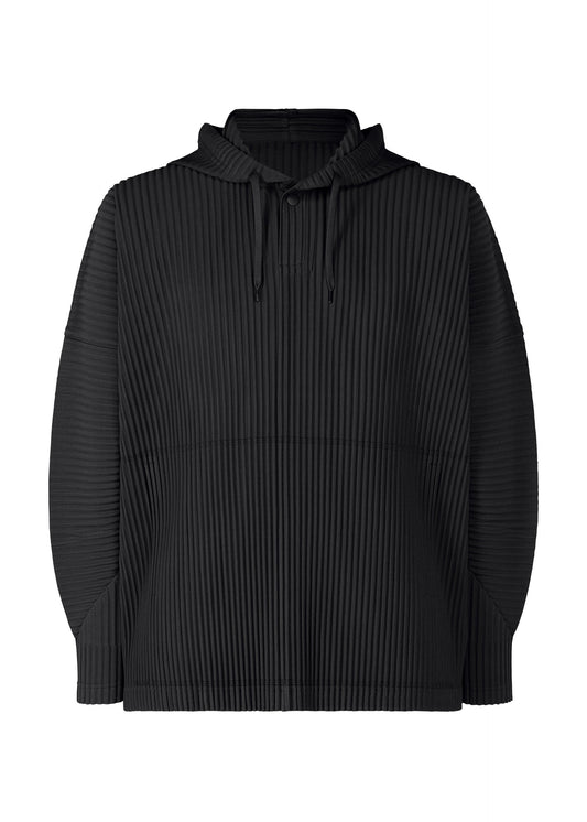 A product shot of the HOMME PLISSÉ ISSEY MIYAKE MONTHLY COLORS : OCTOBER top in black.