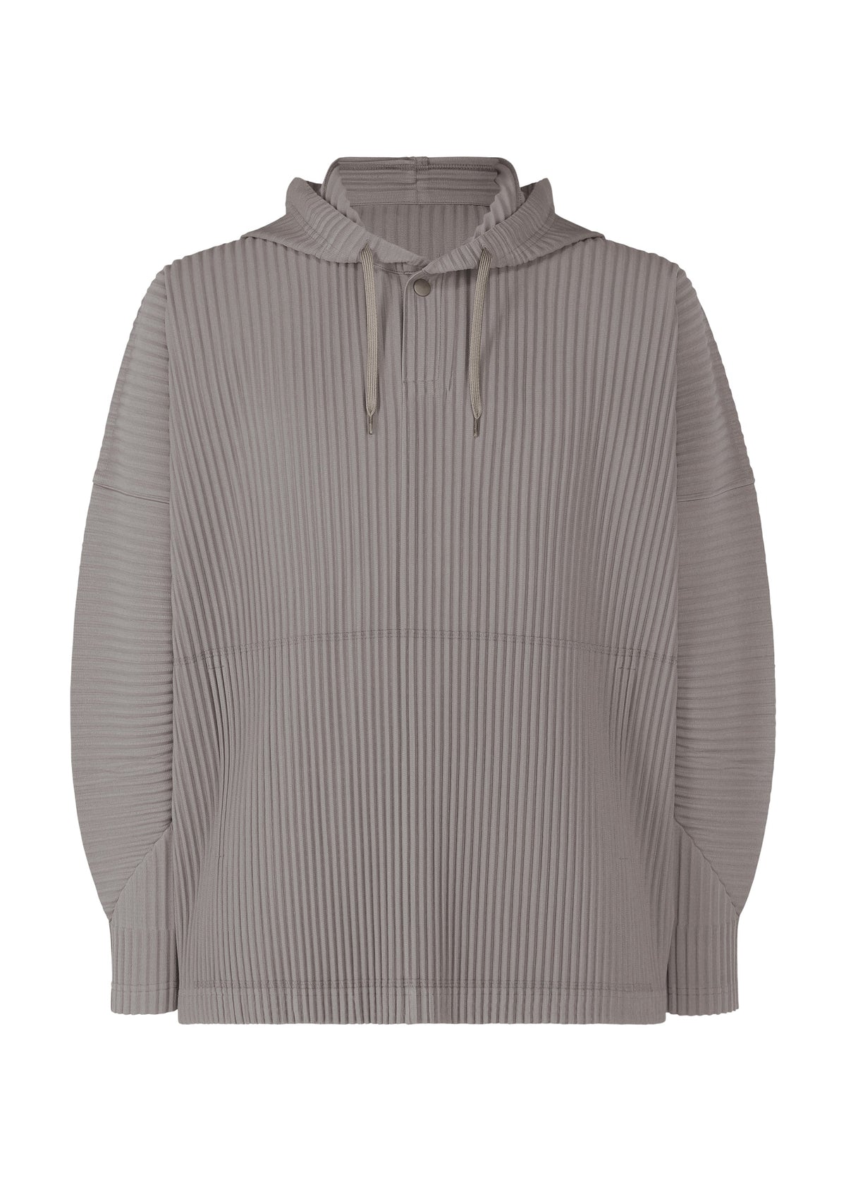 A product shot of the HOMME PLISSÉ ISSEY MIYAKE MONTHLY COLORS : OCTOBER top in dim gray.