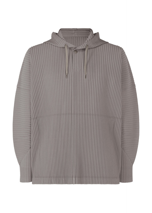 A product shot of the HOMME PLISSÉ ISSEY MIYAKE MONTHLY COLORS : OCTOBER top in dim gray.